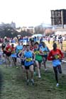 Jonny Taylor and Asbel Kiprop lead the invitational mens 4k BUPA Great Edinburgh Cross Country. Photo: David T. Hewitson/Sports for All Pics